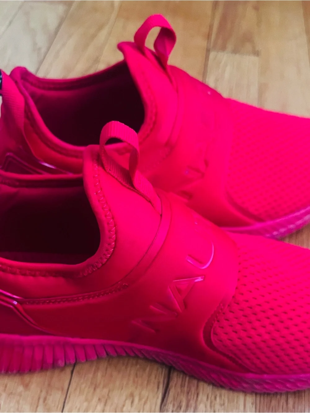 Nautica Bright Red Slip-On Mesh Sneakers